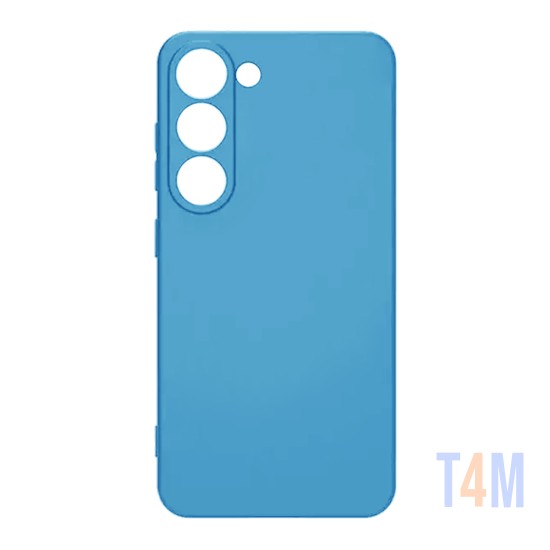 Silicone Case with Camera Shield for Samsung Galaxy S23 Plus Light Blue